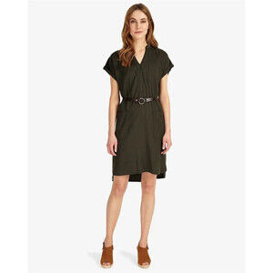 Phase Eight Yasmina Belted Lyocell Dress In Khaki Green Size 6 US $189